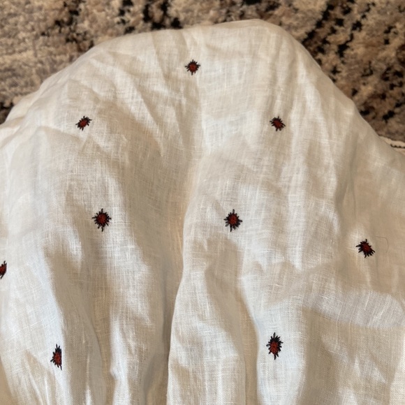 Frame Anita White Embroidered Long Sleeve Blouse - Picture 6 of 7